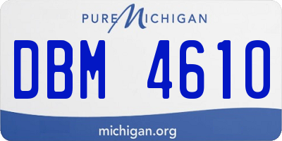 MI license plate DBM4610