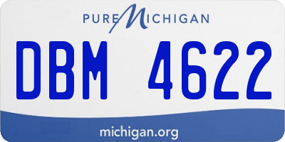MI license plate DBM4622