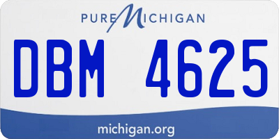 MI license plate DBM4625