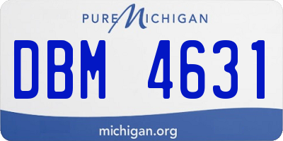 MI license plate DBM4631