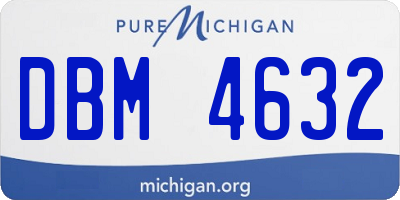 MI license plate DBM4632