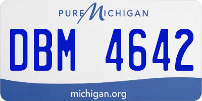 MI license plate DBM4642