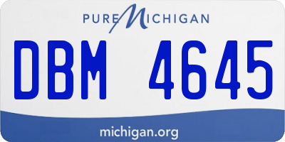 MI license plate DBM4645