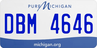 MI license plate DBM4646