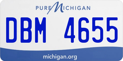MI license plate DBM4655