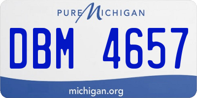 MI license plate DBM4657