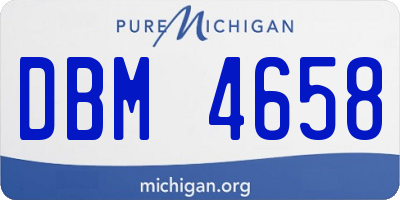 MI license plate DBM4658