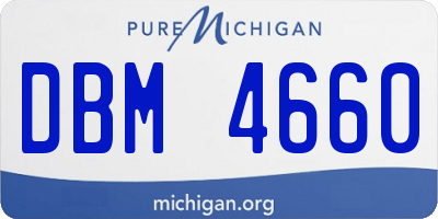 MI license plate DBM4660