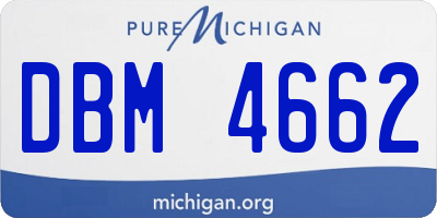 MI license plate DBM4662