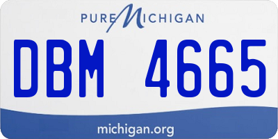 MI license plate DBM4665