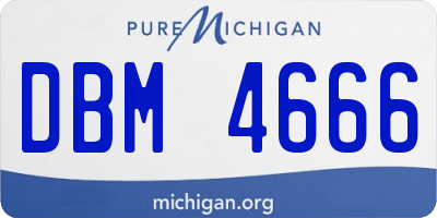 MI license plate DBM4666