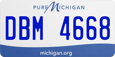 MI license plate DBM4668