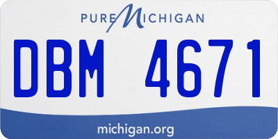 MI license plate DBM4671