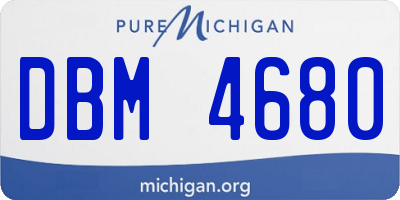 MI license plate DBM4680