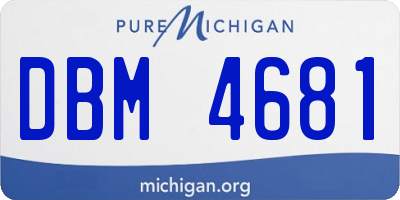 MI license plate DBM4681