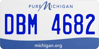 MI license plate DBM4682