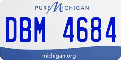 MI license plate DBM4684