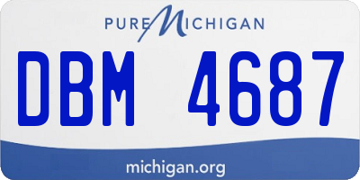MI license plate DBM4687