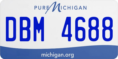 MI license plate DBM4688