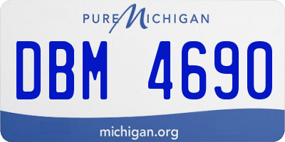 MI license plate DBM4690