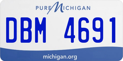 MI license plate DBM4691