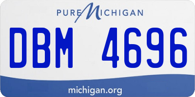 MI license plate DBM4696