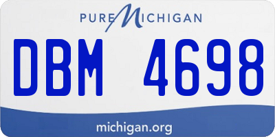 MI license plate DBM4698
