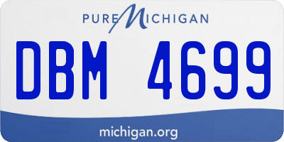 MI license plate DBM4699