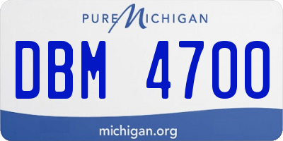 MI license plate DBM4700