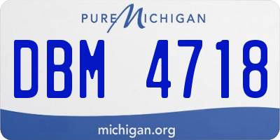 MI license plate DBM4718