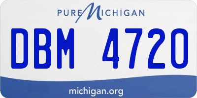 MI license plate DBM4720