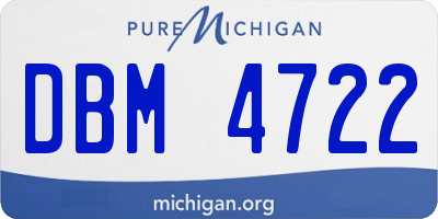 MI license plate DBM4722