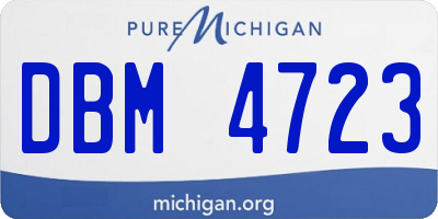 MI license plate DBM4723