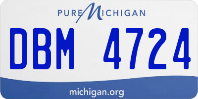 MI license plate DBM4724