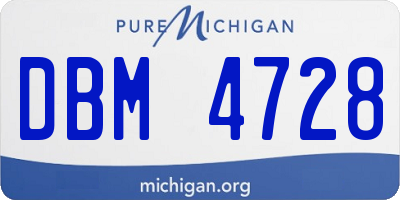 MI license plate DBM4728