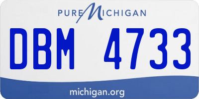 MI license plate DBM4733