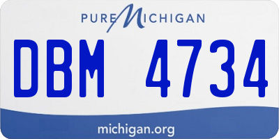 MI license plate DBM4734