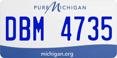 MI license plate DBM4735