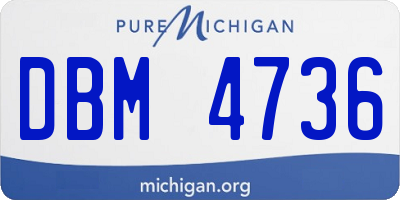 MI license plate DBM4736