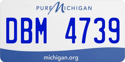 MI license plate DBM4739