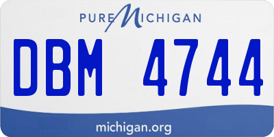 MI license plate DBM4744
