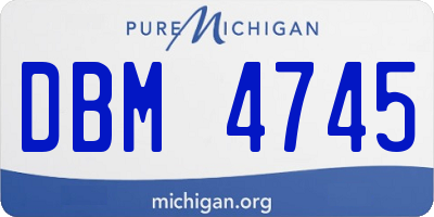 MI license plate DBM4745