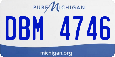 MI license plate DBM4746
