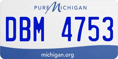 MI license plate DBM4753