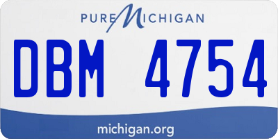 MI license plate DBM4754