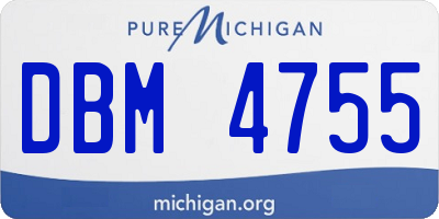 MI license plate DBM4755