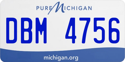 MI license plate DBM4756