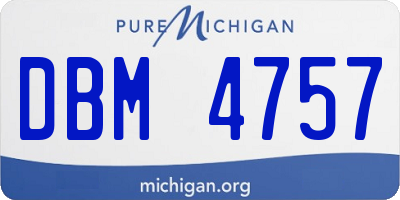 MI license plate DBM4757