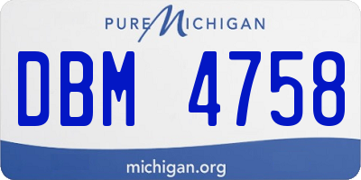 MI license plate DBM4758