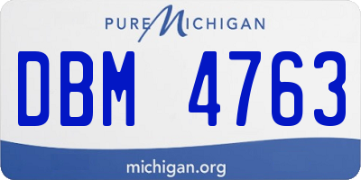 MI license plate DBM4763